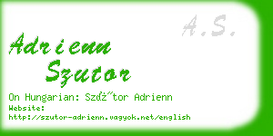 adrienn szutor business card